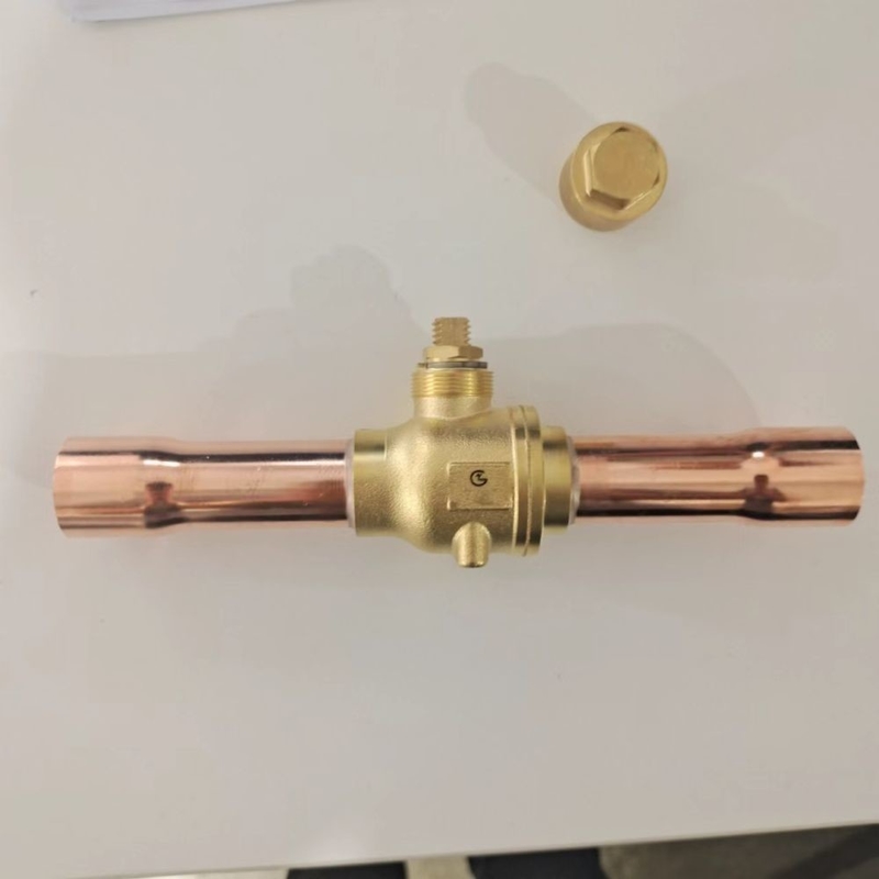 النحاس 3/8 صمام الكرة التبريد ضبط الدقة DN4 صمام مقبضين ل 0 ~ 4.5 MPa