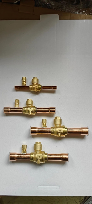 النحاس 3/8 صمام الكرة التبريد ضبط الدقة DN4 صمام مقبضين ل 0 ~ 4.5 MPa