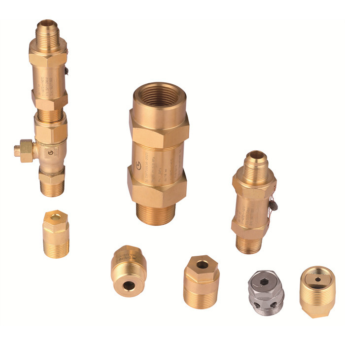 صمام تخفيف ضغط المبردات الصمام الأمني المركزي AC مع -29 °C ٪ + 140 °C 0.3 ~ 4.5MPa الضغط