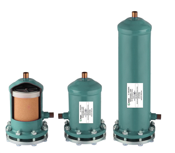 DN10  DN80 مرشح مجفف المبردات عنصر مرشح قابل للتخصيص لـ CFC HCFC HFC POE Oil معتمد CE