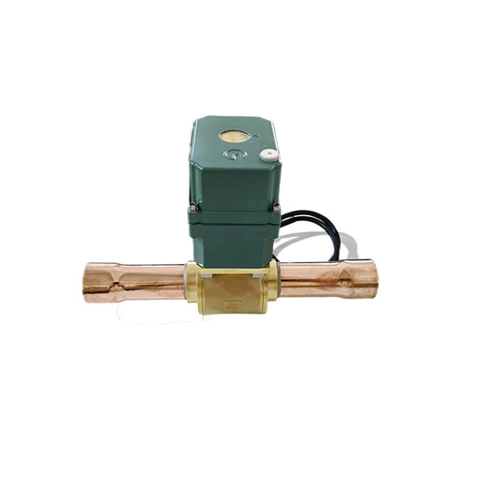 صمام الكرة الكهربائي لصناعة التبريد -40C إلى 80C HFC صمام الكرة الكهربائي للتحكم