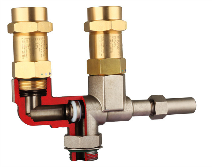 DN4-DN40 سهلة التثبيت 0.3 ~ 5.0MPa مقعد صمام السلامة المبرد لـ CFC HCFC HFC